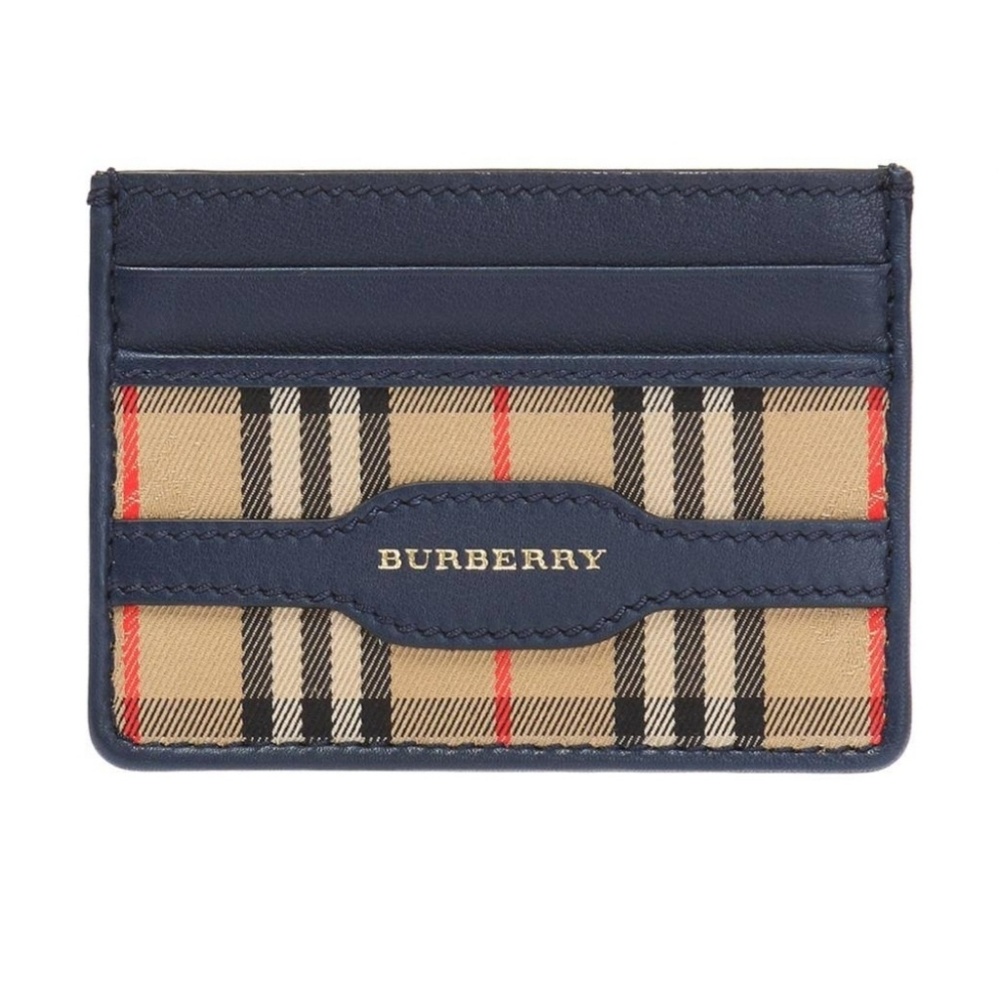 Burberry 1983 Check and Leather Card Case